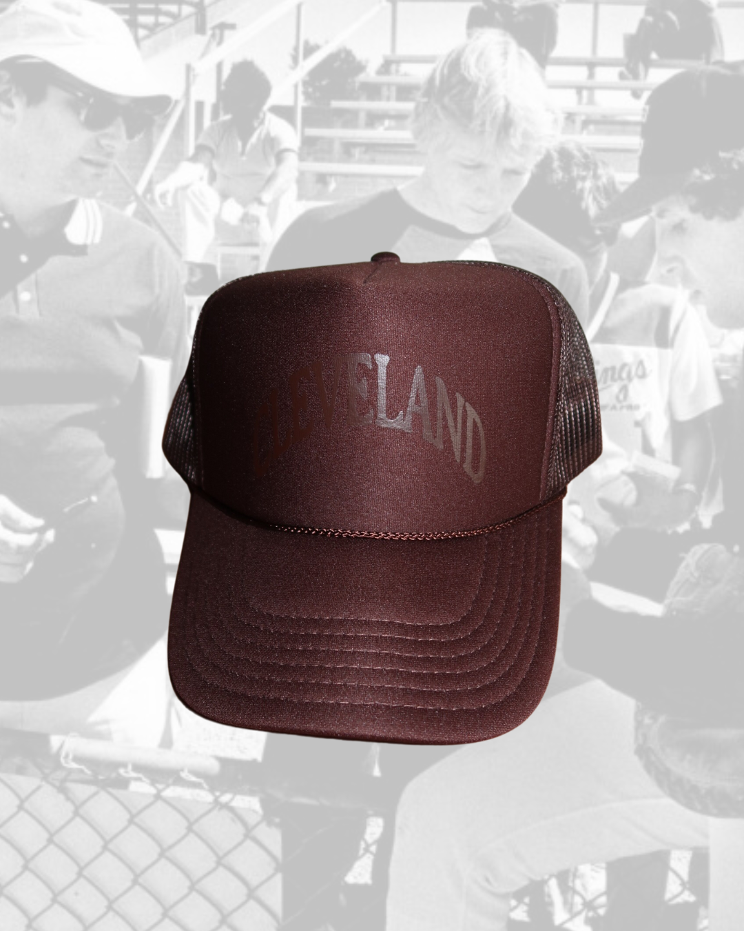 CLEVELAND Brown Mono Foam Trucker Hat