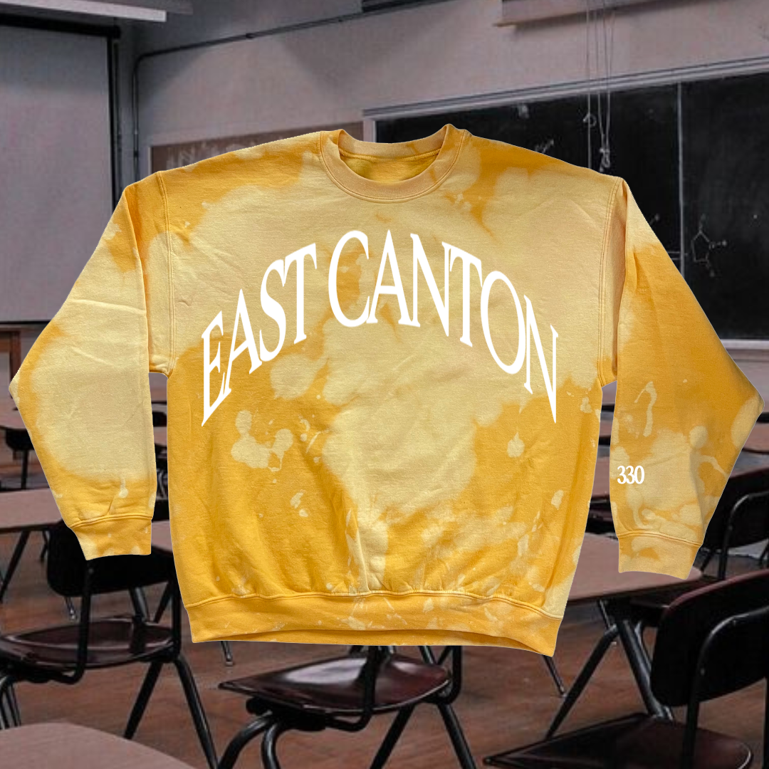 "EAST CANTON" Arch Acid Wash Sweatshirt