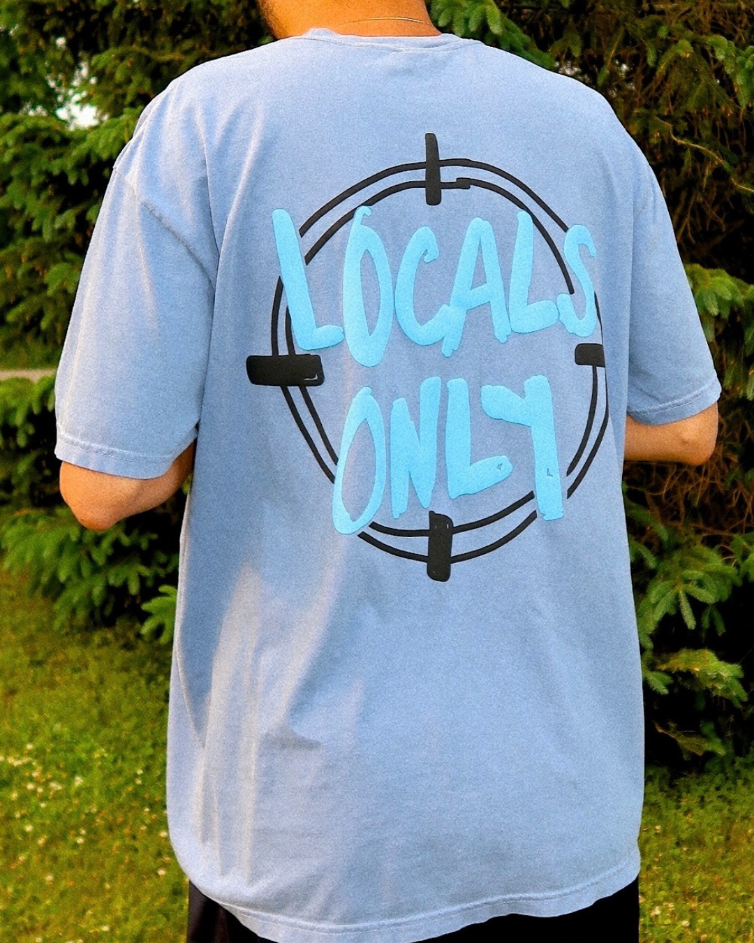 "LOCALS ONLY" Nailed It Handwritten Tee