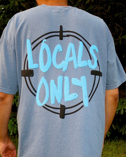 "LOCALS ONLY" Nailed It Handwritten Tee