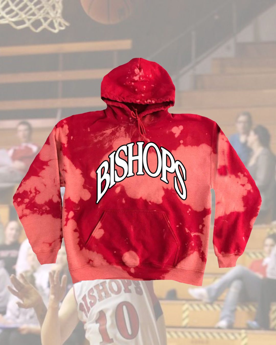 BISHOPS Red Acid Wash Sweatshirt