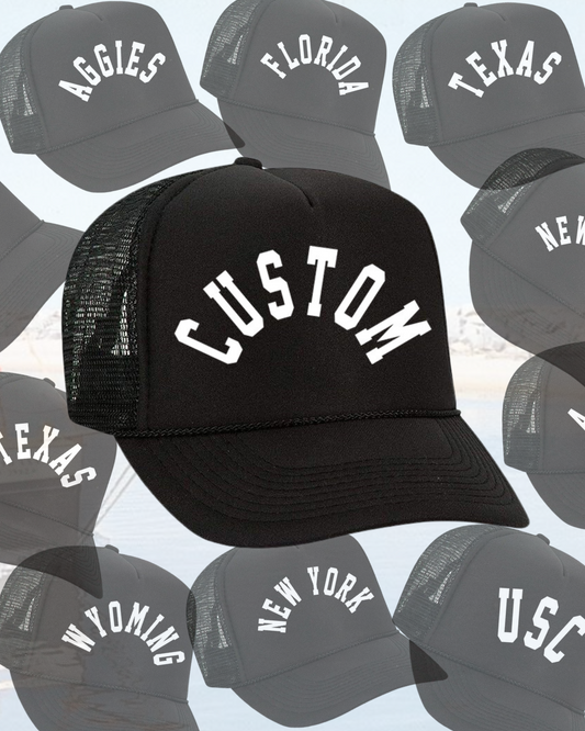 CUSTOM Black Foam Trucker Hat