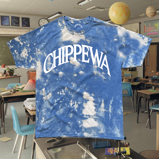"CHIPPEWA" Puff Arch Acid Wash Tee