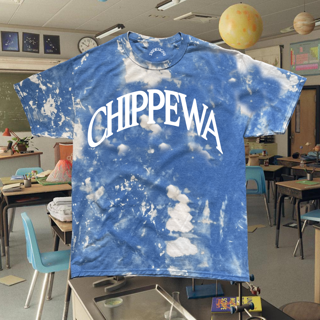 "CHIPPEWA" Puff Arch Acid Wash Tee