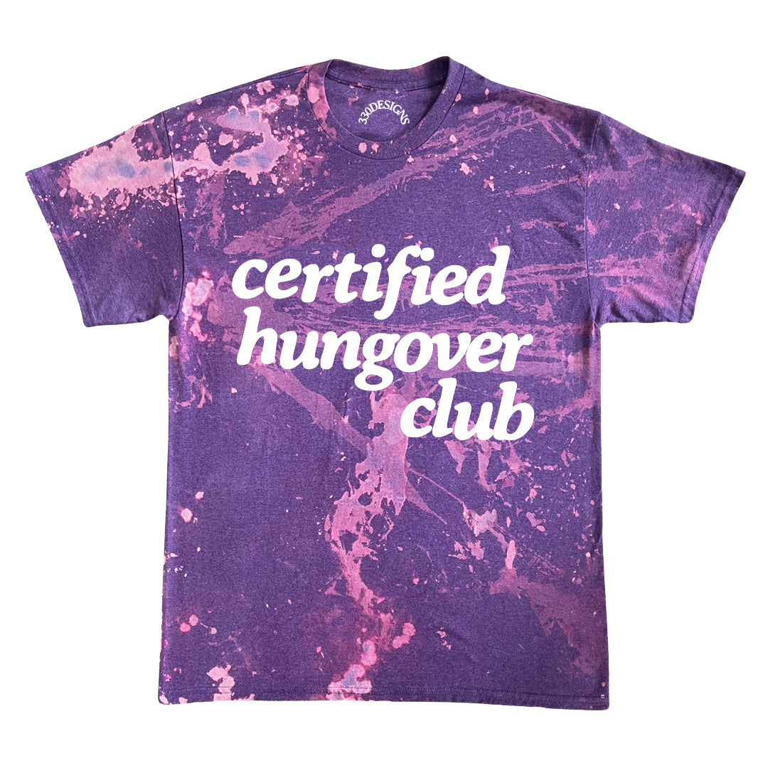 Certified Hungover Club Bubble Splatter Tee